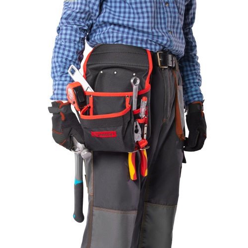 Подсумок поясной, 8 карманов, держатель для молотка, для клещей Matrix фото 9