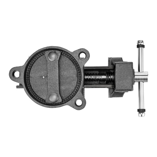 Тиски слесарные BVH-100, 100 мм, поворотные, стальная направляющая, с наковальней //Denzel фото 9