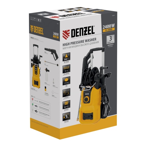 Моечная машина высокого давления R-200D, 2400 Вт, 200 бар, 420 л/ч, с барабаном// Denzel фото 24