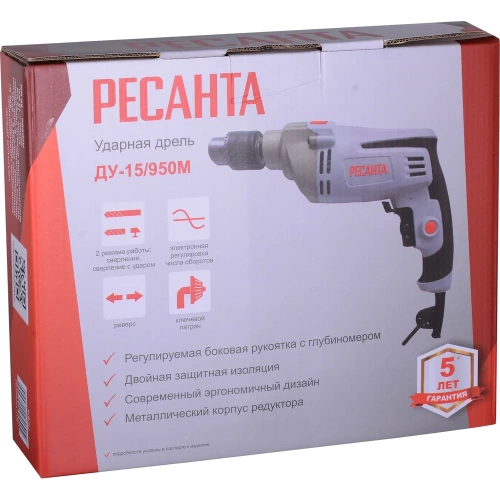 Ударная дрель Ресанта ДУ-15/950М 75/8/4 фото 8 Ударная дрель Ресанта ДУ-15/950М 75/8/4 фото 8