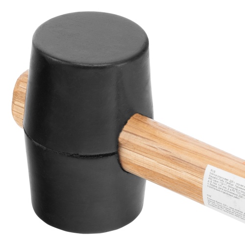 Киянка резиновая, 225 г, черная резина, деревянная рукоятка Sparta фото 4