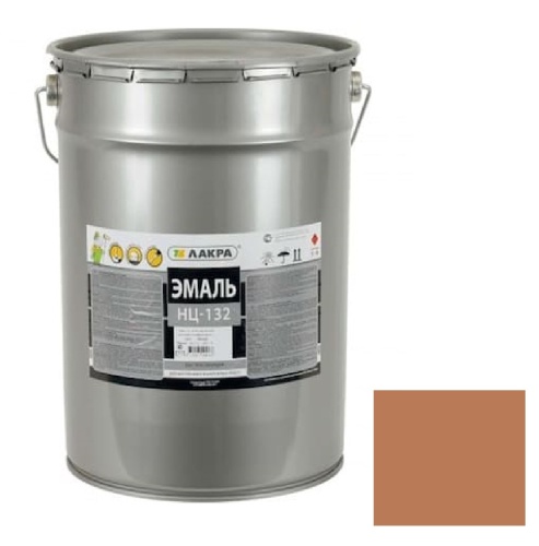 Эмаль Лакра НЦ-132 коричневая 17 кг Эмаль Лакра НЦ-132 коричневая 17 кг
