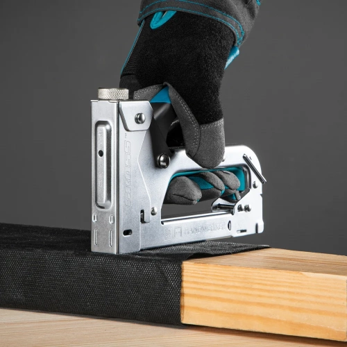 Мебельный регулируемый степлер, стальной корпус, тип скобы 53, 4-14мм GROSS Handwerker 41000 фото 6