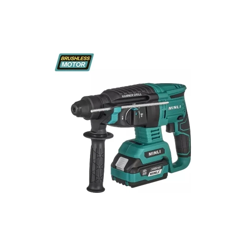 Бесщеточный аккумуляторный перфоратор MINLI 26мм. 2.0N.m Li-ion 18Vx2 / 4.0A DC2601 фото 3