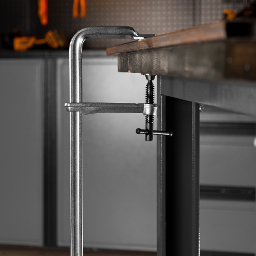 Струбцина F-образная, 80x400мм, кованая Denzel фото 9