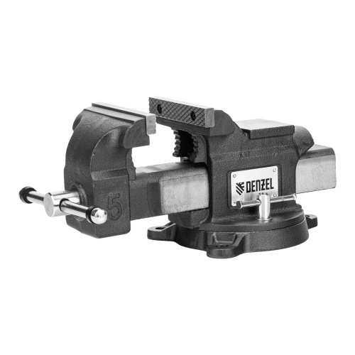 Тиски слесарные BVH-125, 125 мм, поворотные, стальная направляющая, с наковальней //Denzel фото 29