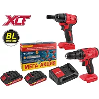 Набор аккумуляторного инструмента WORTEX: шуруповерт + гайковерт ALL1, в коробке 1329368