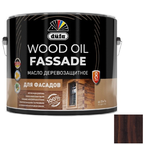 Масло деревозащитное для фасадов Dufa Wood Oil Fassade палисандр 2 л Масло деревозащитное для фасадов Dufa Wood Oil Fassade палисандр 2 л