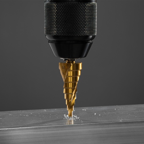 Сверло ступенчатое, 4-6-8-10-12-14-16-18-20 мм, HSS, спиральный профиль, шестигранный хвостовик Matrix фото 7