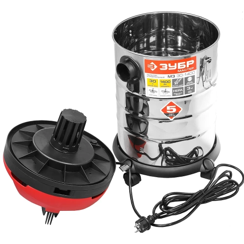 Строительный пылесос ЗУБР МАСТЕР М3-30 ПУ-30-1400 М3 фото 6