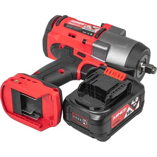 Гайковерт ударный аккумуляторный бесщеточный Arnezi 1/2", 1880Нм, 18В, 4.0А*ч R9000006 фото 7 Гайковерт ударный аккумуляторный бесщеточный Arnezi 1/2", 1880Нм, 18В, 4.0А*ч R9000006 фото 7