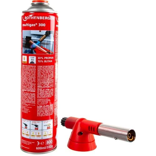 Набор: горелка с баллоном ROTHENBERGER ROFIRE 4 Set m. Multigas 300 7/16"EU 1000002359 фото 3