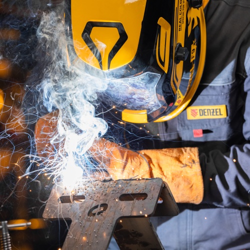 Щиток защитный лицевой (маска сварщика) F9, см. окно 100x60, Real Color, DIN 4-8/9-13// Denzel фото 21