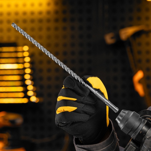 Бур по бетону, цельная крестовая пластина, 8x265 мм, SDS PLUS Denzel фото 7