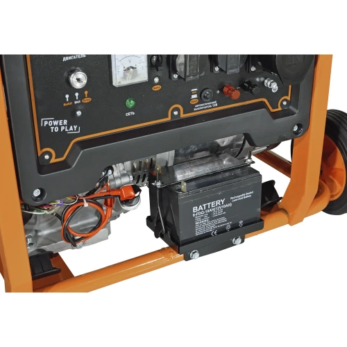 Генератор CARVER PPG- 8000ЕM бензин LT-190F, 6,0/6,5кВт, 220В, бак 33 л, электростартер, колеса. медь 01.020.00030 фото 4