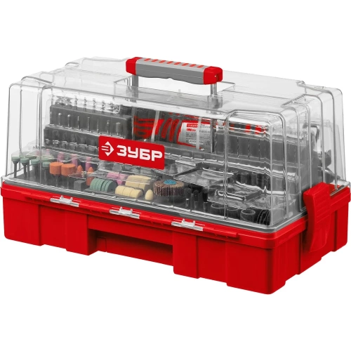 Электрический гравер ЗУБР с набором мини-насадок, 242 предмета ЗГ-130ЭК H242 фото 6