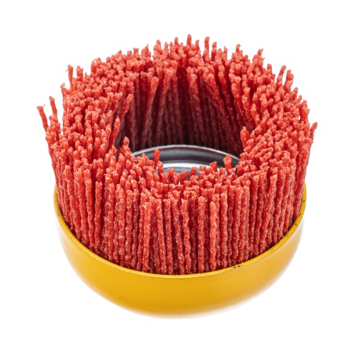 Щетка для УШМ, 75 мм, Чашка, нейлоновая щетина, М14 Denzel фото 3