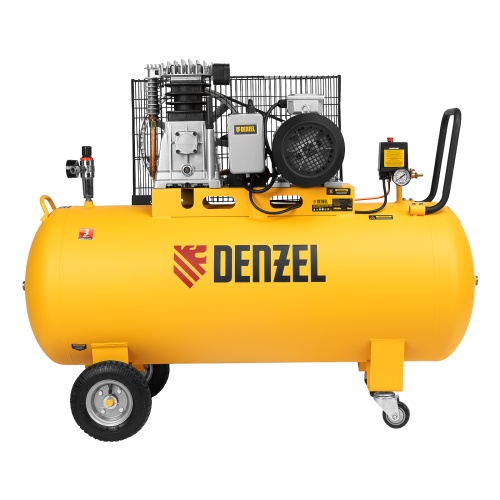 Компрессор воздушный BCI3000-T/200, ременный привод , 3.0 кВт, 200 литров, 530 л/мин Denzel фото 6