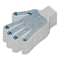 Перчатки х/б, ПВХ покрытие, "Точка", 6 пар в упаковке, 7 класс