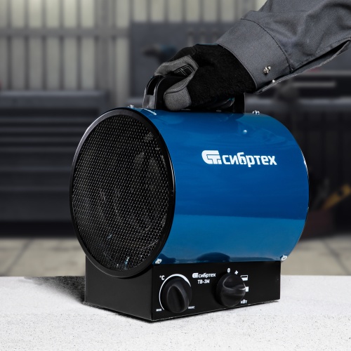 Тепловая пушка ТВ-3М (тепловентилятор), 230 В, 3 режима: вентилятор/1500 Вт /3000 Вт Сибртех фото 9 Тепловая пушка ТВ-3М (тепловентилятор), 230 В, 3 режима: вентилятор/1500 Вт /3000 Вт Сибртех фото 9