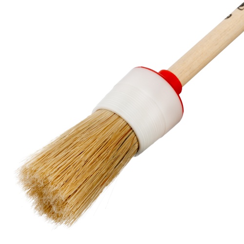 Кисть круглая № 6 (30 мм) натуральная щетина, деревянная ручка MTX фото 3