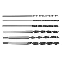Набор сверл по дереву, 6-8-10-12-13-14 мм, L 300 мм, 6 шт, цилиндрический хвостовик Sparta