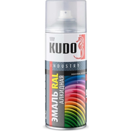 Эмаль аэрозольная универсальная Kudo KU-09005 Ral 9005 реактивный черный 520 мл