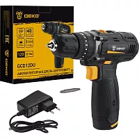 Дрель-шуруповерт ударная аккумуляторная DEKO GCD12DU 12В, 1x1.5Ач 063-4039