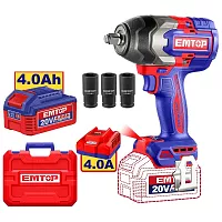 Гайковерт ударный аккумуляторный EMTOP ECIWL2085