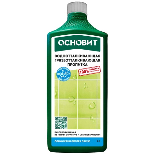 Пропитка водо-грязеотталкивающая Основит Сэйфскрин Экстра SSl155 1 л фото 3