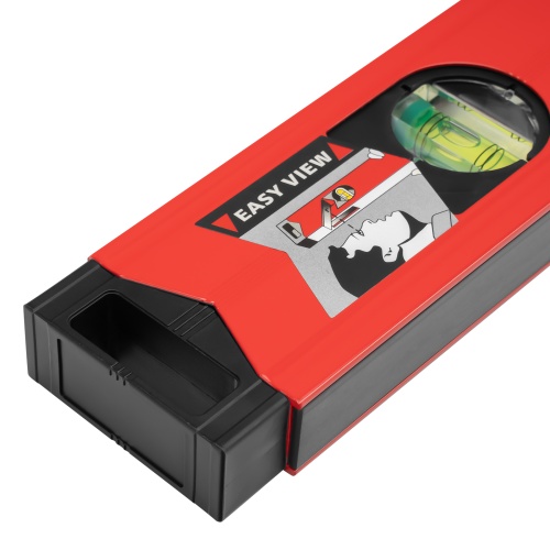 Уровень алюминиевый магнитный, 1200 мм, фрезерованный, 3 глазка (1 зеркальный) усиленный Matrix фото 4