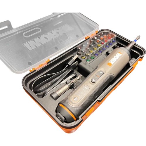 Аккумуляторная отвертка WORX 4В, 2,5Нм, 1,5Ач, набор оснастки WX240 фото 4 Аккумуляторная отвертка WORX 4В, 2,5Нм, 1,5Ач, набор оснастки WX240 фото 4