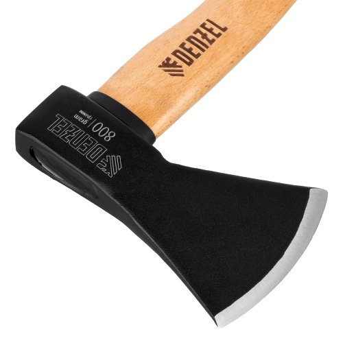 Топор, 800 г, кованый, буковое топорище Denzel фото 3