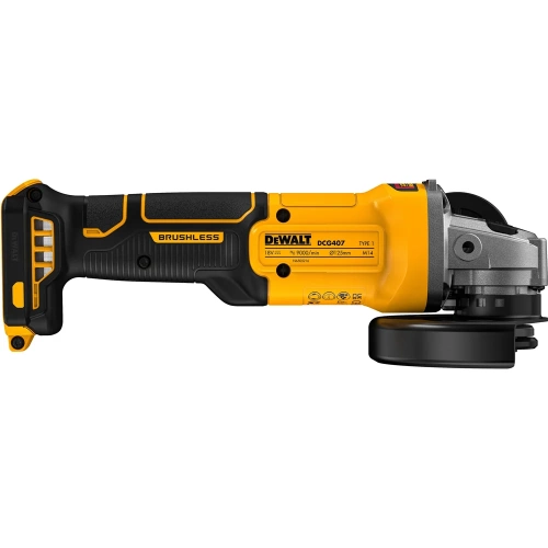 Аккумуляторная угловая шлифмашина DEWALT DCG407M1T, 18 В, 125 мм, 9000 об/мин, с 1 АКБ 4 Ач и ЗУ, в кейсе TSTAK () DCG407M1T-QW фото 4