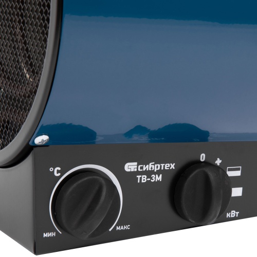 Тепловая пушка ТВ-3М (тепловентилятор), 230 В, 3 режима: вентилятор/1500 Вт /3000 Вт Сибртех фото 6 Тепловая пушка ТВ-3М (тепловентилятор), 230 В, 3 режима: вентилятор/1500 Вт /3000 Вт Сибртех фото 6