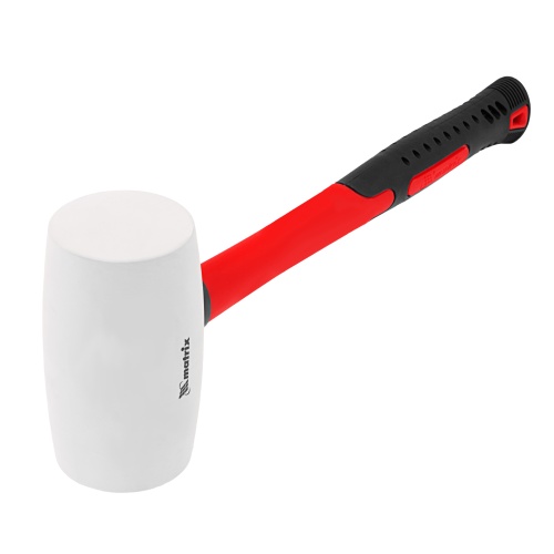 Киянка резиновая, 910 г, белая резина, фибергласовая рукоятка Matrix фото 4