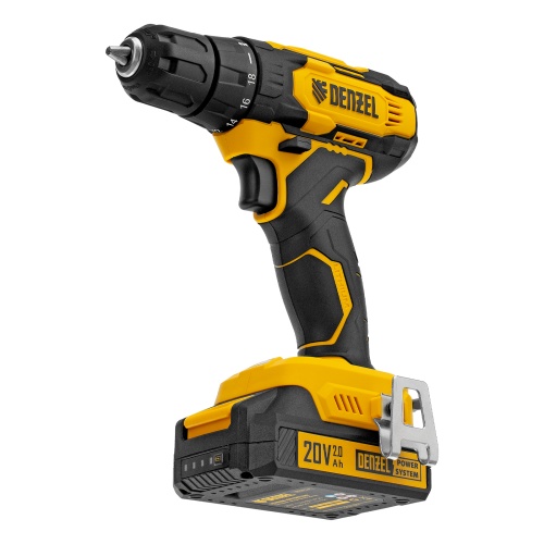 Дрель-шуруповерт аккумуляторная CDQ-20, Li-Ion, 20 В// Denzel фото 15