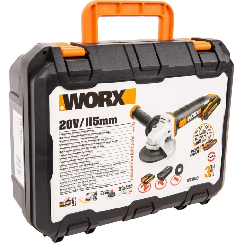 Аккумуляторная угловая шлифмашина WORX кейс WX800 фото 9 Аккумуляторная угловая шлифмашина WORX кейс WX800 фото 9
