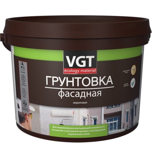 Грунтовка акриловая VGT ВД-АК-0301 фасадная 2,5 кг