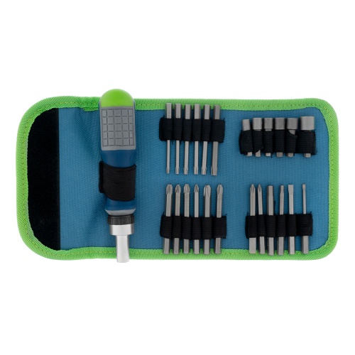 Отвертка реверсивная с набором бит и торцевых головок, 25 шт, CrV, чехол Сибртех Отвертка реверсивная с набором бит и торцевых головок, 25 шт, CrV, чехол Сибртех