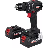 Аккумуляторная ударная дрель Elitech CD 20ISL2 (20В, 2х4Ач, 60Нм, BL) HD 205723