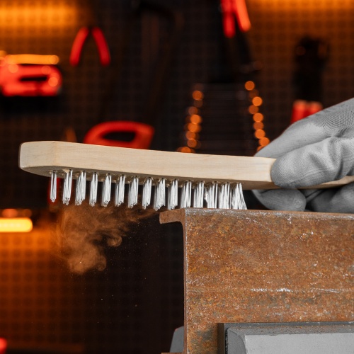 Щетка четырехрядная металлическая с деревянной ручкой Sparta фото 10