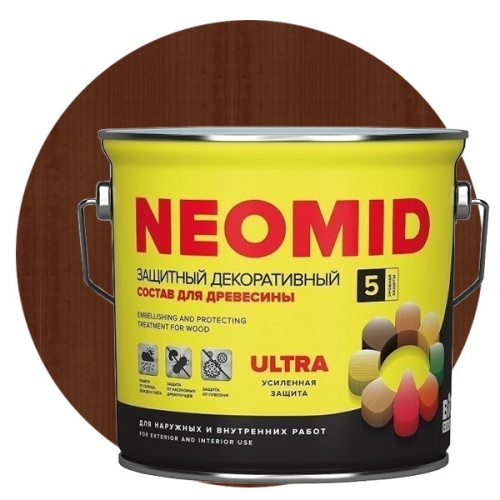 Пропитка для древесины Neomid Bio Color Ultra Тик 2,7 л