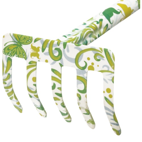 Грабли 5 - зубые, 85 х 310 мм, стальные, пластиковая рукоятка, Flower Green, Palisad фото 5