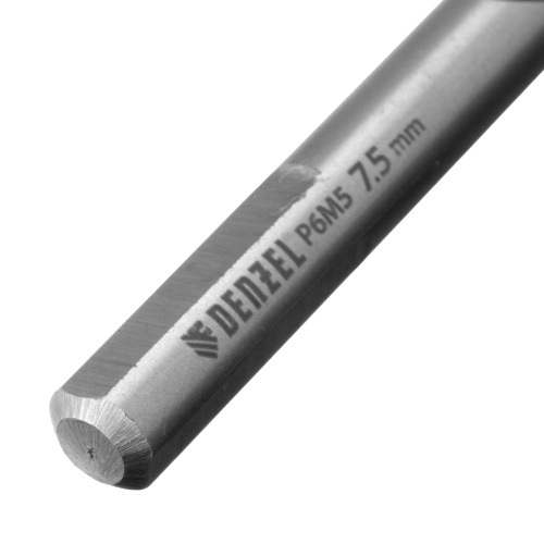 Сверло спиральное по металлу 7,5 x 109 мм, Р6М5, Golden Tip  Denzel фото 4