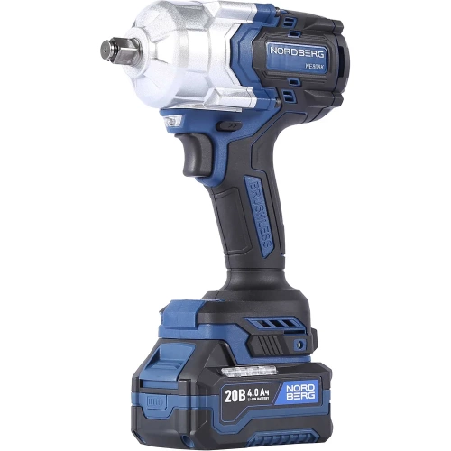 Аккумуляторный гайковерт NORDBERG 1/2", 21В, 1000 Нм с двумя 4A акк. и зар. уст-вом 1,8A, в кейсе NE808K фото 3 Аккумуляторный гайковерт NORDBERG 1/2", 21В, 1000 Нм с двумя 4A акк. и зар. уст-вом 1,8A, в кейсе NE808K фото 3