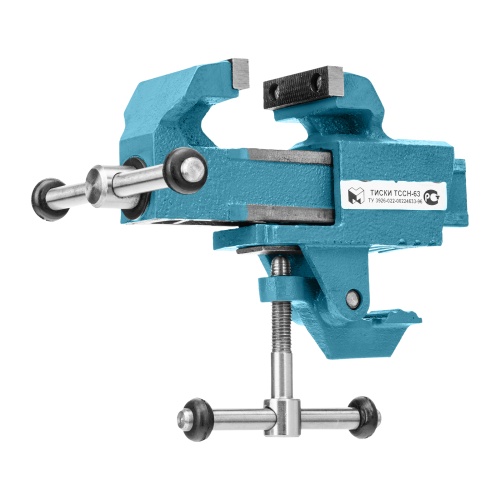 Тиски слесарные, 63 мм, крепление для стола, винтовой зажим (Глазов) фото 22