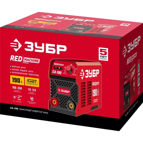 Инверторный сварочный аппарат Зубр 190 А, СА-190 фото 4 Инверторный сварочный аппарат Зубр 190 А, СА-190 фото 4