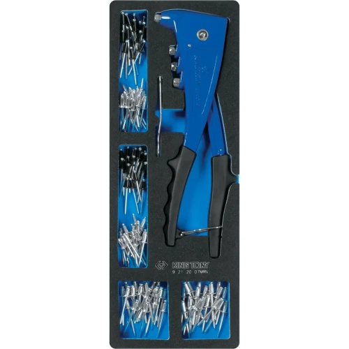 Заклепочник с набором заклепок, ложемент, 121 предмет KING TONY 9-21-20-07MRV фото 3