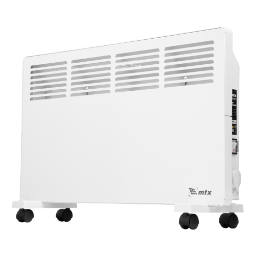 Конвектор электрический КМ-1500.2, 230 В, 1500 Вт, X-образный нагреватель, колеса, термостат MTX фото 2